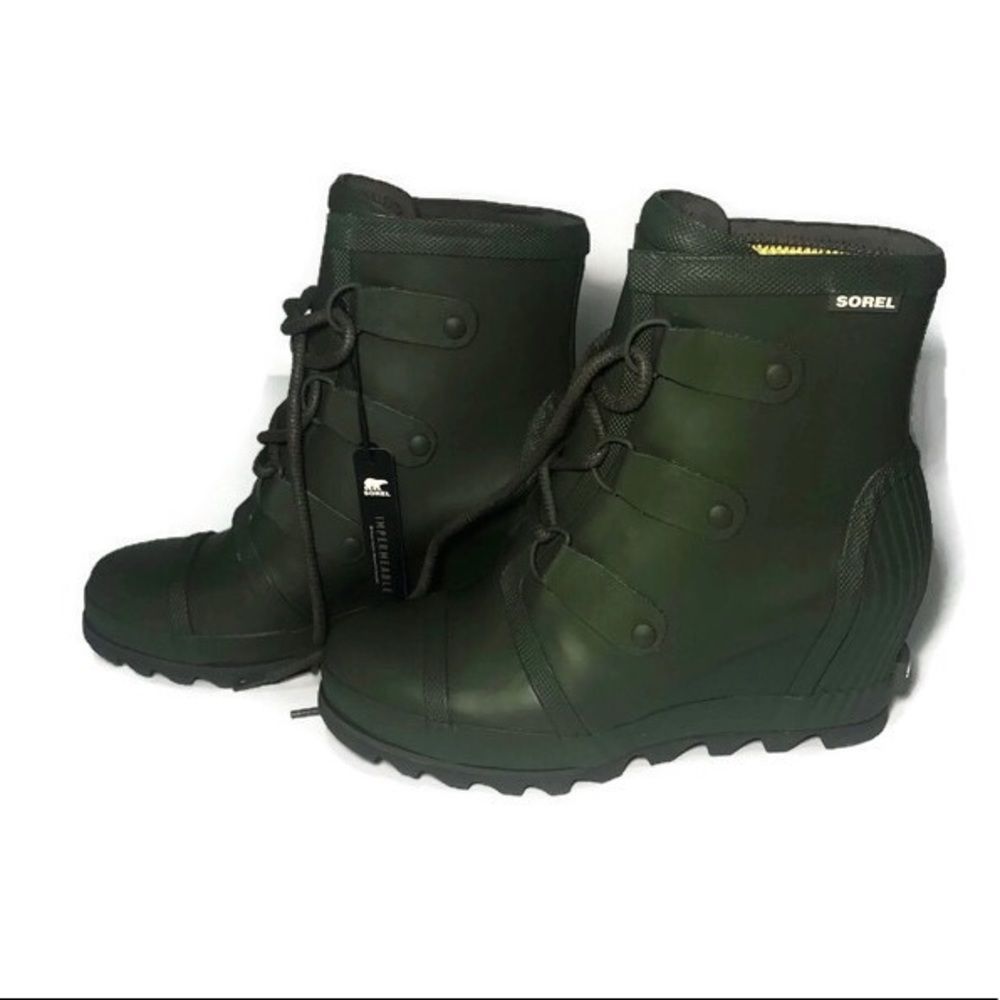 NEW SOREL Joan wedge rain boots - Picture 3 of 5